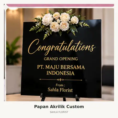 Papan Bunga Akrilik Dadap